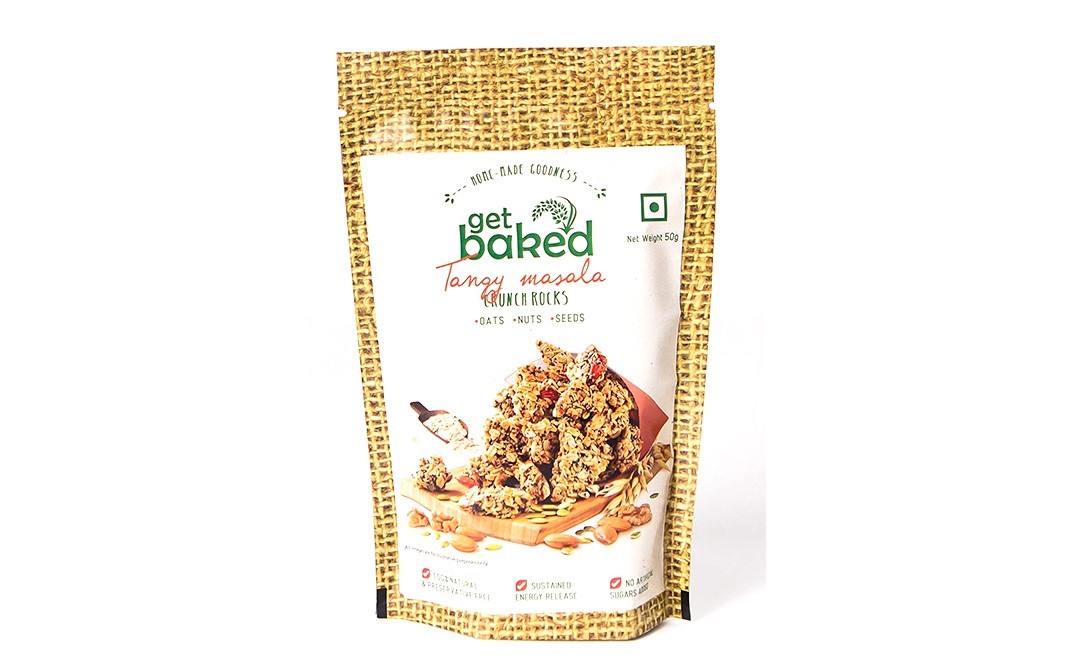 Get Baked Tangy Masala Crunch Rocks    Pack  50 grams